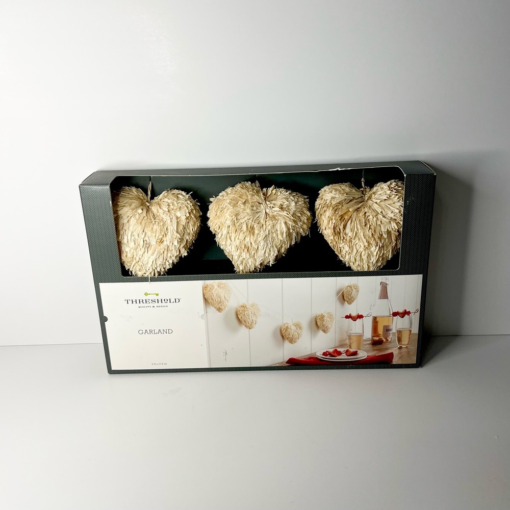 Threshold Heart Corn Husk Heart Garland
